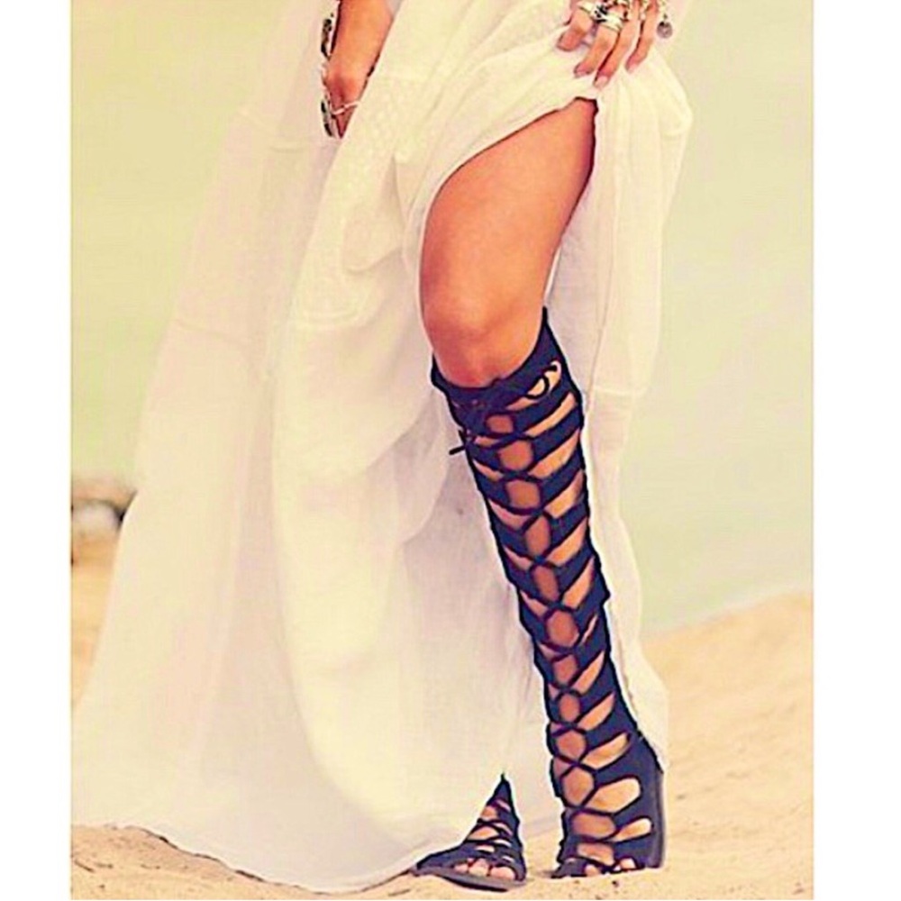 Women's Black Gladiator Sandals